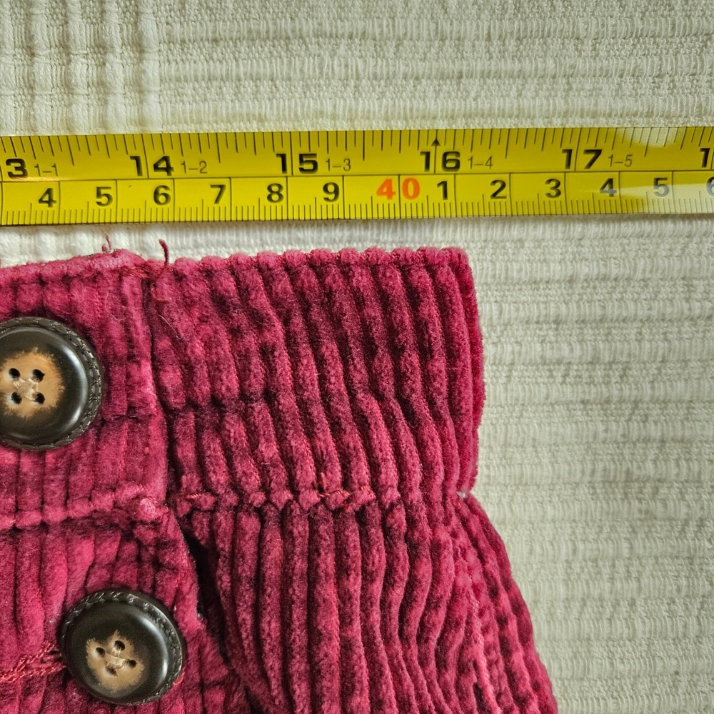 Daughters of the Liberation 70s Retro Wide Wale Corduroy Short Indie Red Women M - Picture 5 of 11